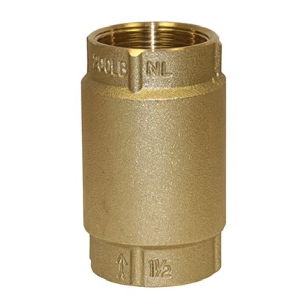 Merrill CVNL150 700 Series 1-1/2" Brass Check Valve (No Lead) with No-Spin Poppet