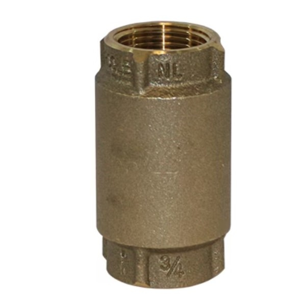 Merrill CVNL75 700 Series 3/4" Brass Check Valve (No Lead) with No-Spin Poppet
