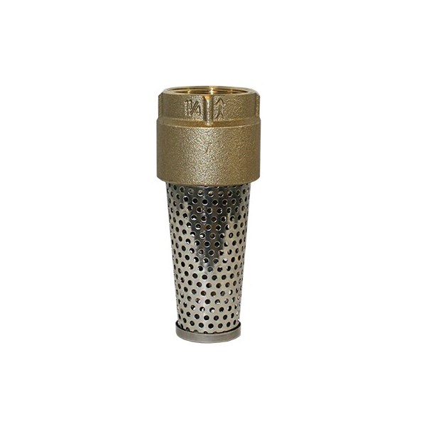 Merrill FVNL125 710 Series Foot Valve for 1-1/4" Pipe (No Lead Brass) w/ Stainless Steel Screen