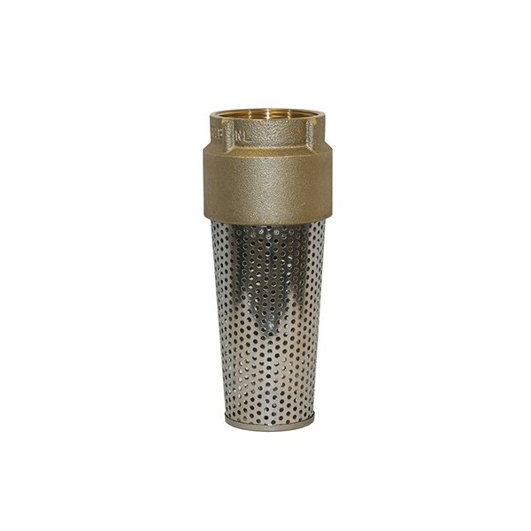 Merrill FVNL200 710 Series Foot Valve for 2" Pipe (No Lead Brass) w/ Stainless Steel Screen