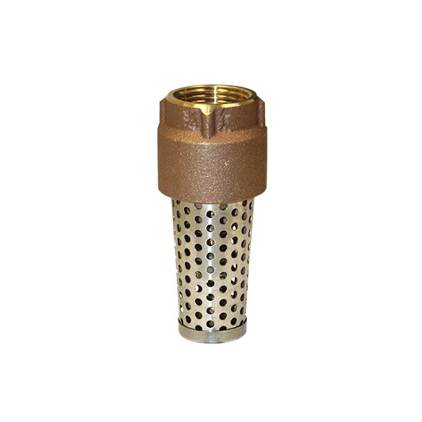 Merrill FVNL75 710 Series Foot Valve for 3/4" Pipe (No Lead Brass) w/ Stainless Steel Screen