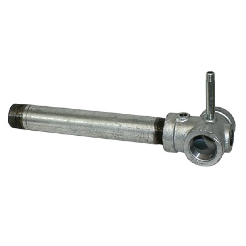 Merrill IAT75125X 1-1/4" Galvanized Tank Tee - 15" Long, 3/4" Drain, Nipples 1-1/4" x 11" and 1/4" x 3"