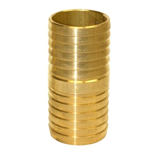 Merrill IBCPNL125 1-1/4" Insert x 1-1/4" Insert Yellow Brass Coupling No Lead