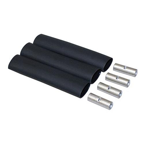 Merrill IBSK5034 Economy Standard Black Tubing Kit, 3 Tubes, 1/2" x 3" Size, 4 Crimps, 8-10 Gauge