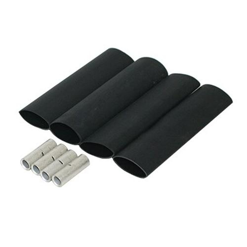 Merrill IBSK754064 Economy Standard Black Tubing Kit, 4 Tubes, 3/4" x 4" Size, 4 Crimps, 6-8 Gauge