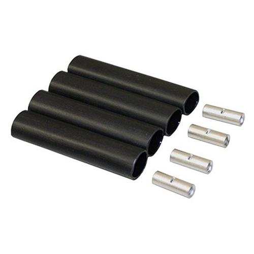 Merrill IBSKEH50348 Economy Extra Heavy Black Tubing Kit, 4 Tubes, 1/2" x 3" Size, 4 Crimps, 8-10-12 Gauge