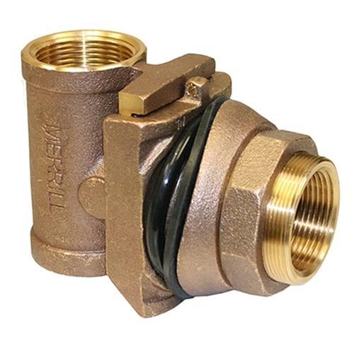 Merrill MBNL225 200 Series No Lead Brass 1-1/4" Pitless Adapter, 5" - 8" Casing, 300' Support