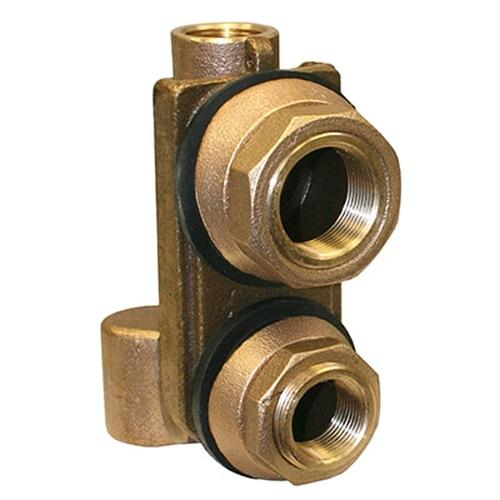 Merrill MBNL400 300 Series No Lead Bronze 1-1/4" x 1" Pitless Adapter, 5" - 8" Casing
