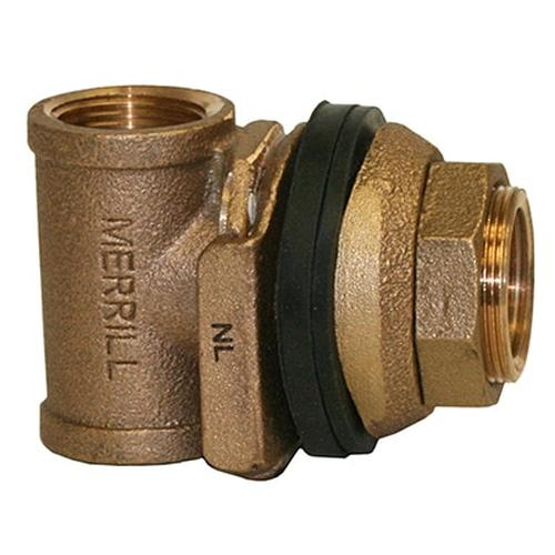 Merrill MBNL60 60 Series No Lead Bronze 1" Pitless Adapter, 5" - 8" Casing, 300' Support