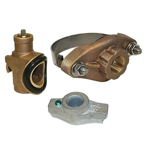 Merrill MCKNLS410S MCKNL 4" x 1" No-Lead Bronze Pitless Kit with Stainless Steel Strap, Nuts & Washers