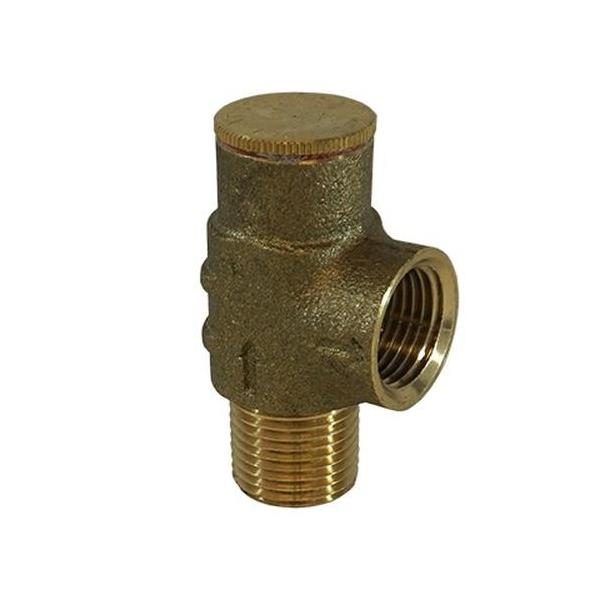 Merrill PRVNL50100 1/2" x 1/2" No Lead Brass Pressure Relief Valve, Set at 100 PSI