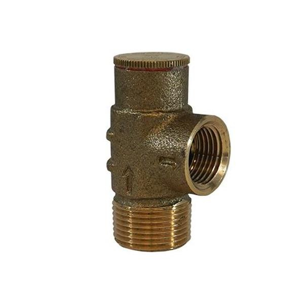 Merrill PRVNL75100 3/4" x 1/2" No Lead Brass Pressure Relief Valve, Set at 100 PSI