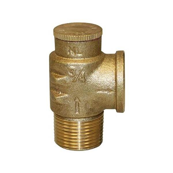 Merrill PRVNL757100 3/4" x 3/4" No Lead Brass Pressure Relief Valve, Set at 100 PSI