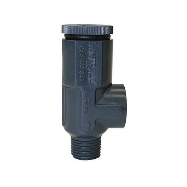 Merrill PVCPRV50 1/2" PVC Pressure Relief Valve, Dark Gray