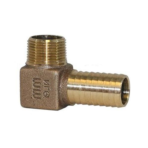 Merrill RBHELNL1000 1" x 1" Male Iron Pipe (MIP) No-Lead Bronze Hydrant Elbow