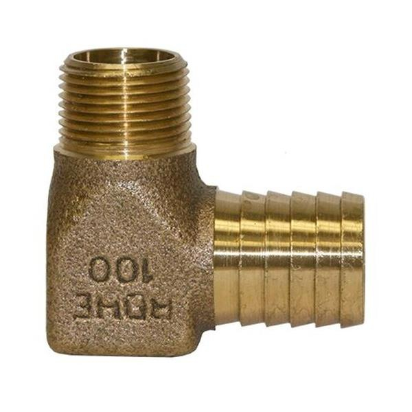 Merrill RBHENL100 1" x 3/4" Male Iron Pipe (MIP) No-Lead Bronze Hydrant Elbow