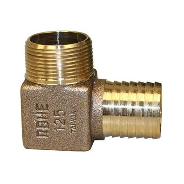 Merrill RBHENL125 1-1/4" x 1-1/4" Male Iron Pipe (MIP) No-Lead Bronze Hydrant Elbow