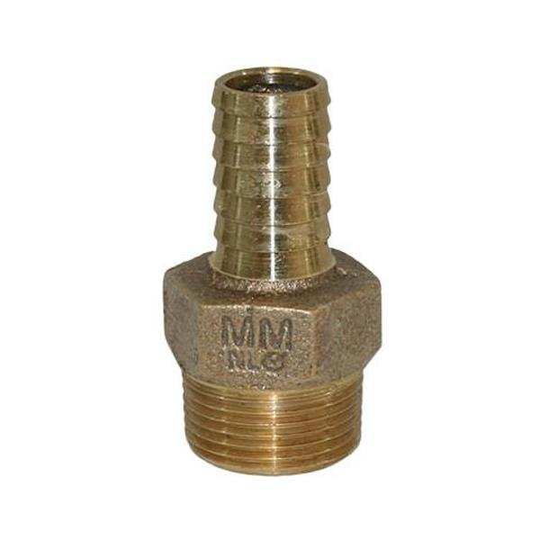 Merrill RBMANL7510 3/4" x 1" Male Iron Pipe (MIP) No-Lead Bronze Male Adapter