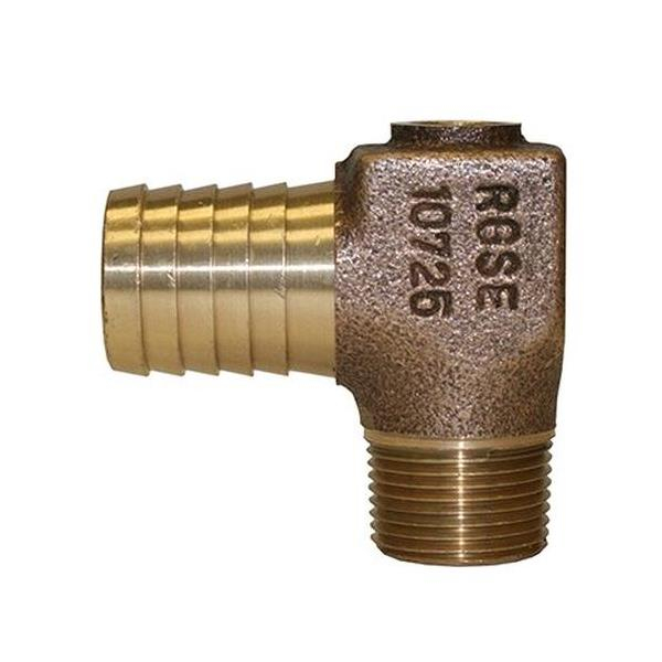 Merrill RGSE10725 1" x 3/4" Male Iron Pipe (MIP) Red Brass Ground Source Elbow