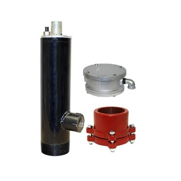 Merrill SP501WC2CC50 SP500 Series 5" x 1' Pitless Unit 2" Discharge Size w/ WC Series Watertight Cap & CC50 Compression Coupling