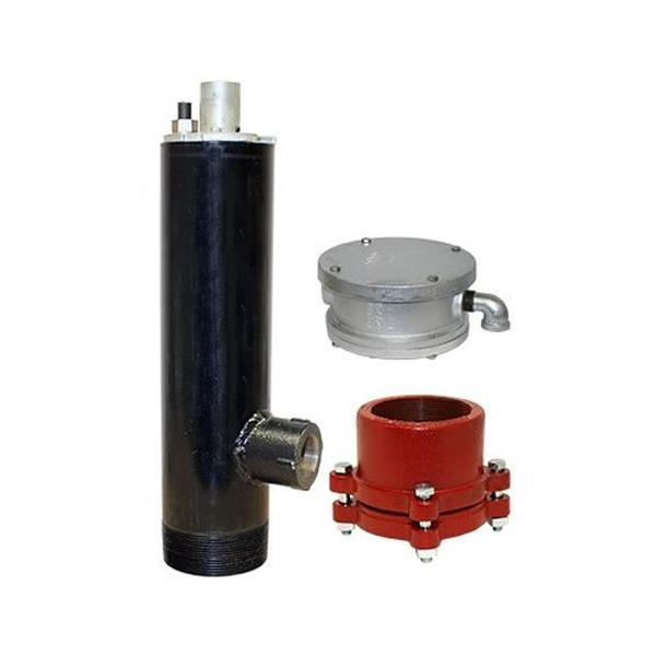 Merrill SP404WCCC40 4' Pitless w/ APC 4" Pitless Connector and WC Series Watertight Cap, 4' Bury Depth, 1-1/4" Drop Pipe & Discharge
