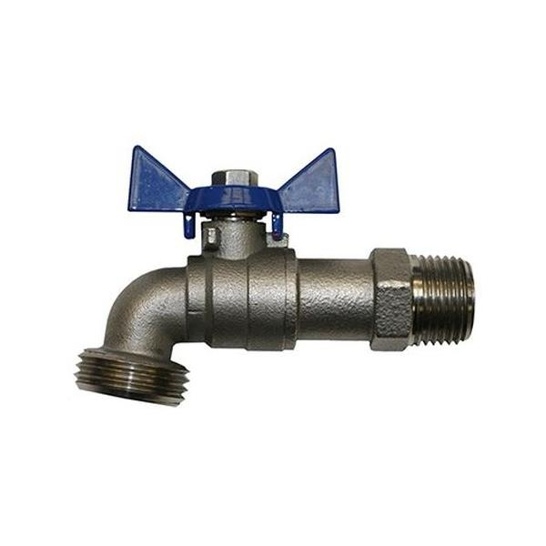 Merrill SSBD50 1/2" Stainless Steel Boiler Drain Valve w/ Hose Bibb 1/4 Turn