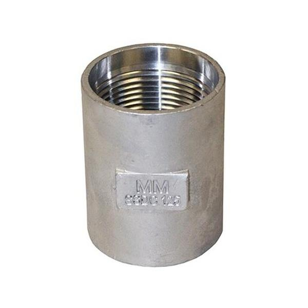 Merrill SSDC125 1-1/4" Stainless Steel Drop Pipe Coupling, 2-1/2" Length