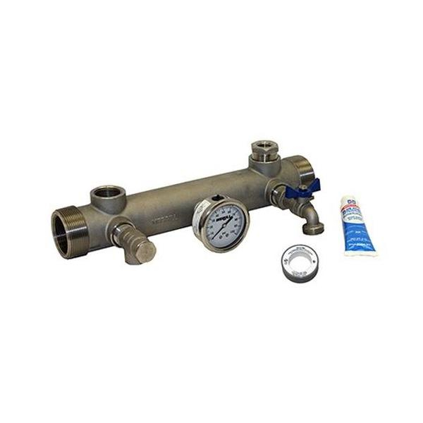 Merrill SSMK20010TS 2" x 1-1/2" Stainless Steel Manifold Kit w/ 1" x 1/2" Bushing, Sealant and Teflon Tape