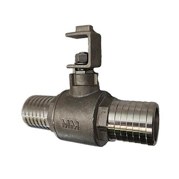 Merrill SSVICS100 1" 304 Stainless Steel Insert Ball Valve Curb Stop Custom Handle