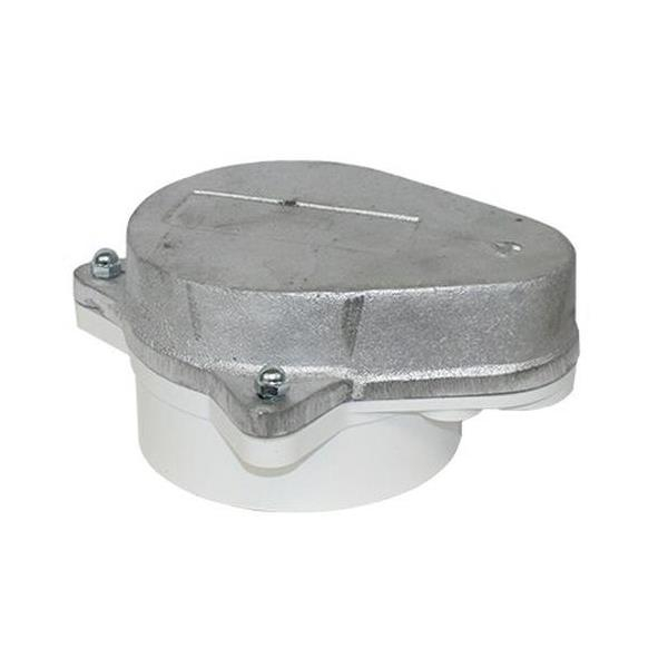 Merrill WCOP500 WCOP Series 5" x 5-9/16" Sanitary Watertight Cap w/ 1" Conduit Tapping and 3/4" Vent w/ PVC Base