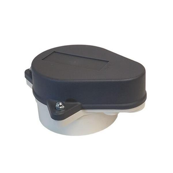 Merrill WCOP403P WCOPP Series 4" x 4-1/2" Sanitary Watertight Cap w/ PVC Base and 3 Bolt Holes, 3/4" Vent