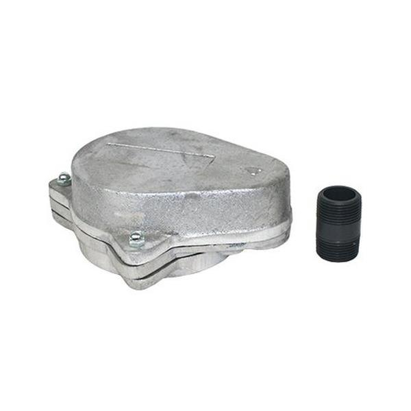 Merrill WCOS400 WCO Series 4" x 4-1/2" Standard Aluminum Cap & 1" PVC Nipple, 1/2" Vent