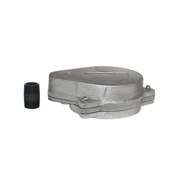 Merrill WCOS500 WCO Series 5" x 5-9/16" Standard Aluminum Cap & 1" PVC Nipple, 3/4" Vent