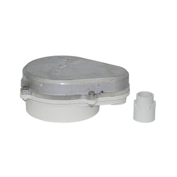 Merrill WCP500 WCP Series 5" x 5-1/2" Sanitary Watertight Cap, 1" Conduit Tapping, 3/4" Vent