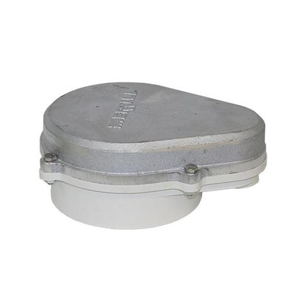 Merrill WCPS500 WCP Series 5" x 5-1/2" Sanitary Watertight Cap w/ no Adapter for 1" NPT (National Pipe Thread), 1" Conduit Tapping, 3/4" Vent