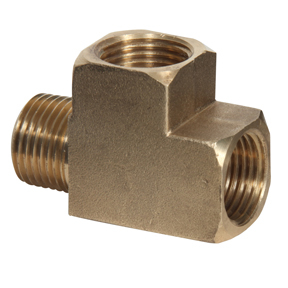 Midwest Control 23750X4 1/4 MPT x FPT Brass Street Tee