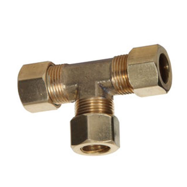 Midwest Control 264X8 1/2 OD Tube Brass Branch Tee