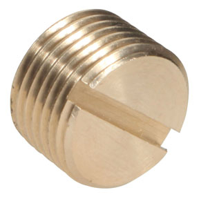 Midwest Control 281X4 Brass 1/4 MPT Slotted Plug