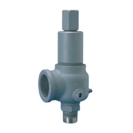 Midwest Control 910BDCM03-AKE0165 1/2 x 1 Safety Valve 165 PSI 383 SCFM CS Body/SS Trim Hard Seat w/Lever
