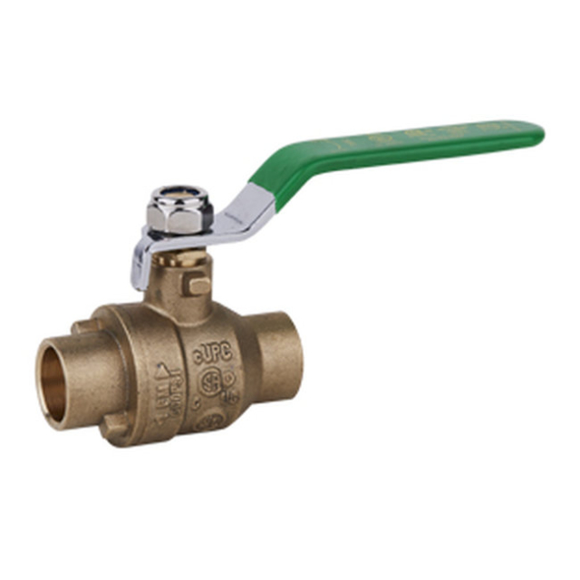Midwest Control CCB-100NL 1" C x C Brass Ball Valve Lead-Free 600 PSI CWP