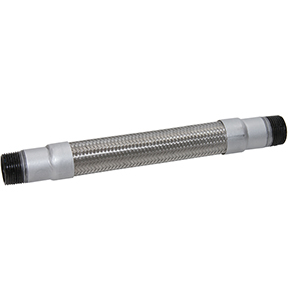 Midwest Control CFH-1024 1" MPT x 24" Flex Metal Hose w/CS Fittings High Temp