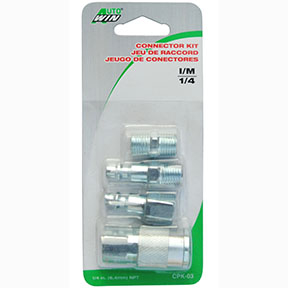 Midwest Control CPK-03 4pc.1/4 NPT Industrial Interchange (Type IM) Steel Coupler Set