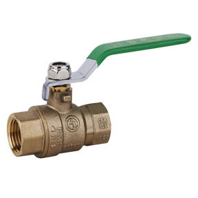 Midwest Control FBB-100NL 1" FPT Brass Ball Valve Lead-Free 600 PSI CWP