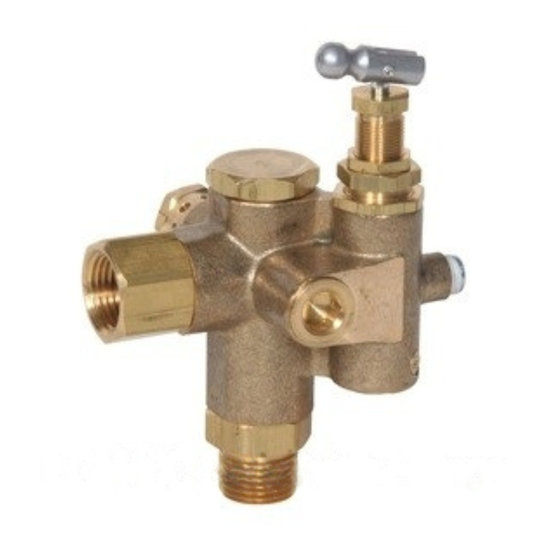Midwest Control LGM40C-0901 Unloader Valve 1/2"Inverted Flare x 1/2" MPT 90D 95-115