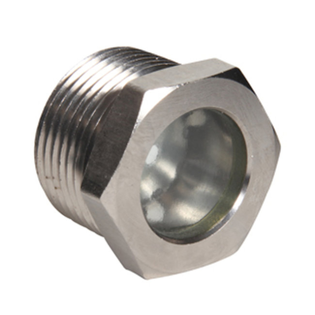 Midwest Control SGHP-38RF Sight Glass w/Reflector 3/8 MPT Carbon Steel Nickel-Plated