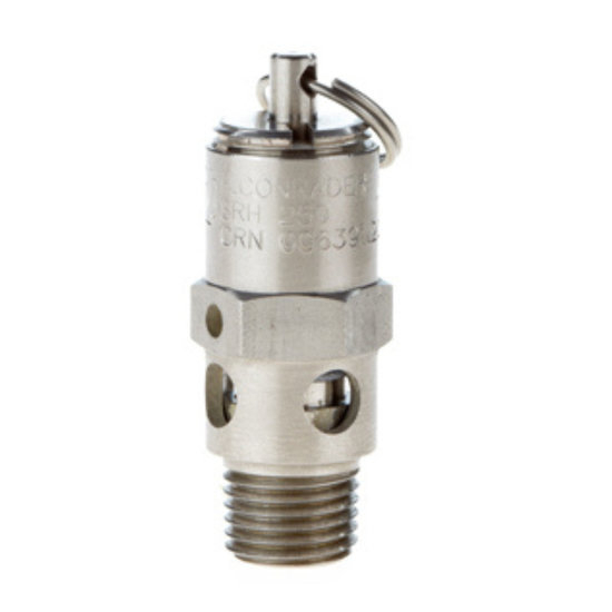 Midwest Control SRH25-SS-50 1/4" ASME SS Hard Seat Safety Valve 50 PSI 50 SCFM
