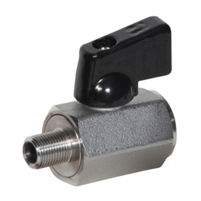 Midwest Control SSMM-18NL 316SS Mini Ball Valve 1/8 MPT x FPT 1000 PSI CWP NSF Approved