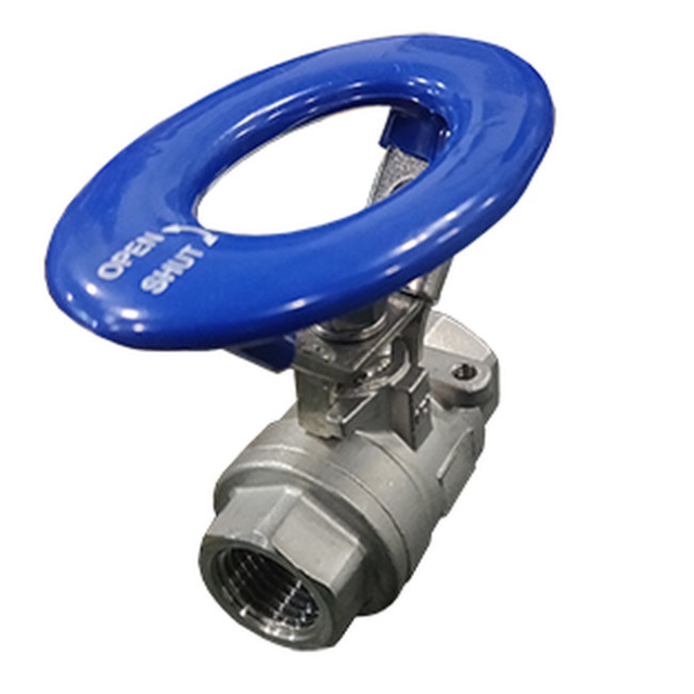 Midwest Control SSO-100V 1" FPT 316SS Ball Valve Locking Oval Handle 1000 PSI CWP