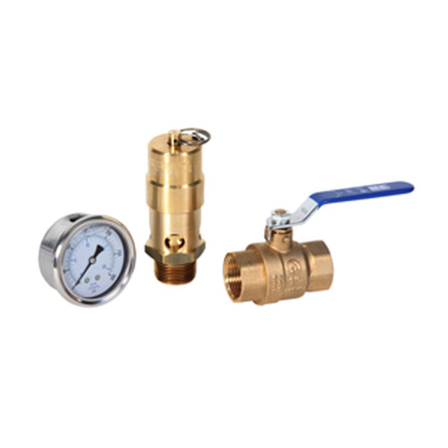 Midwest Control TKD150-Q200FG Tank Kit 1/2 Safety Valve 150 PSI 595 SCFM 2.5" LF CBM Gauge 200 PSI 1" FPT Ball Valve