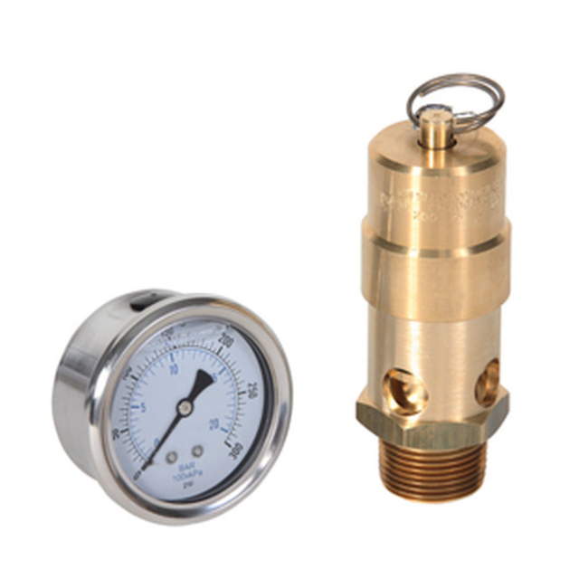 Midwest Control TKG165-Q300 Tank Kit 1" Safety Valve 165 PSI 1358 SCFM 2.5"LF CBM Gauge 300 PSI